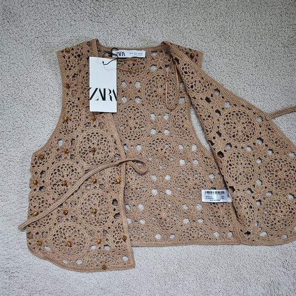 Zara Beaded Crochet Vest - Picture 7 of 11